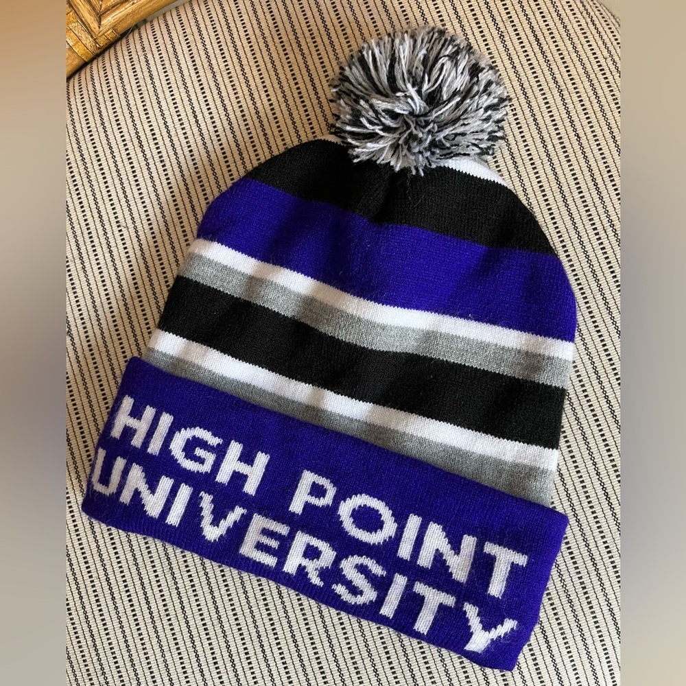 High Point University Winter Hat Knit Toboggan HPU